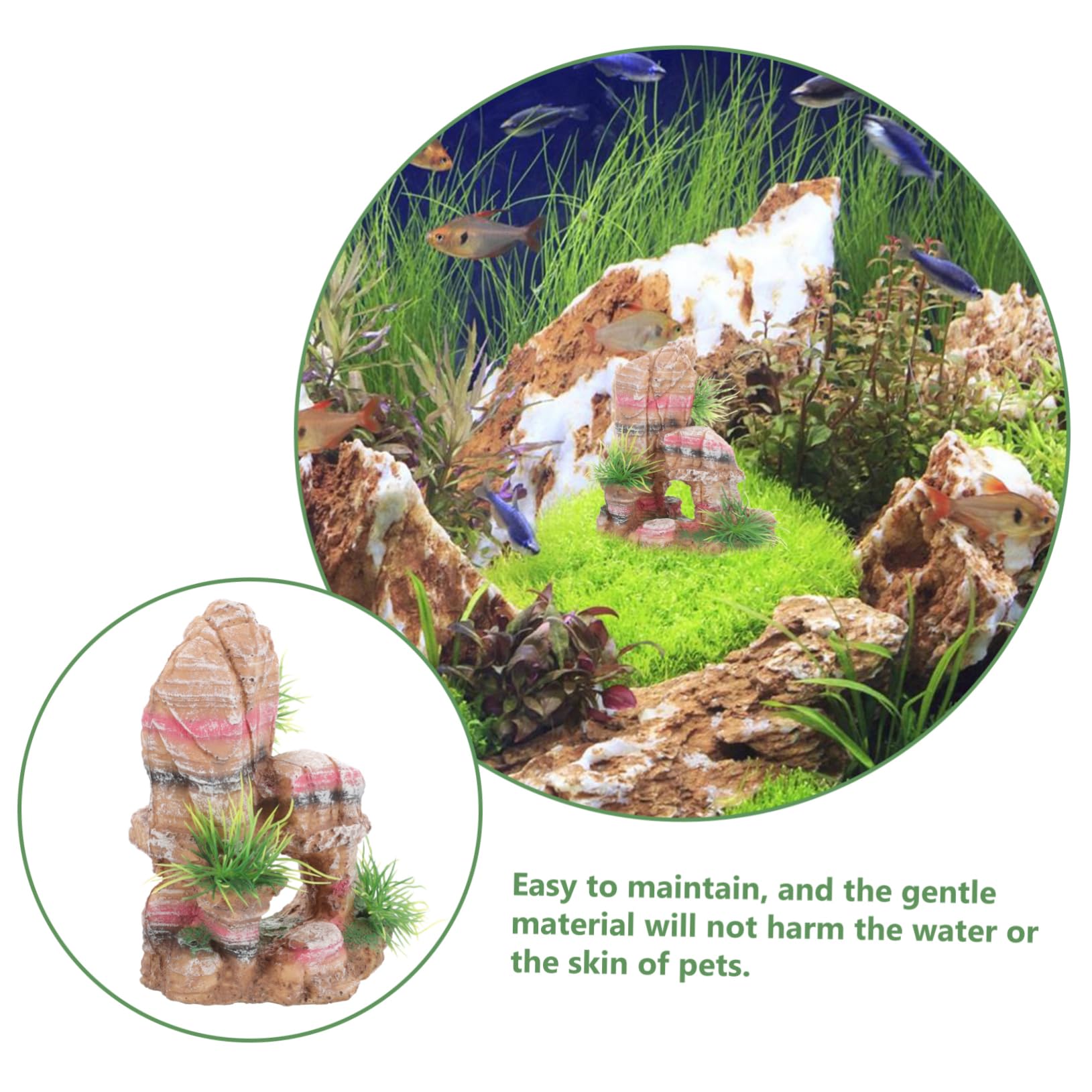 TOYANDONA 2 Pezzi Decorazione per Acquari per Serbatoi Paesaggio Naturale per Decorare Acquari e Domestici Accessorio e Resistente per Terrari