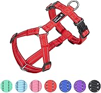 Vista 10 de EXCELLENT ELITE SPANKER Arnés sin tirones para perro, chaleco de nailon reflectante en forma de L, ajustable y fácil para mascotas, para razas