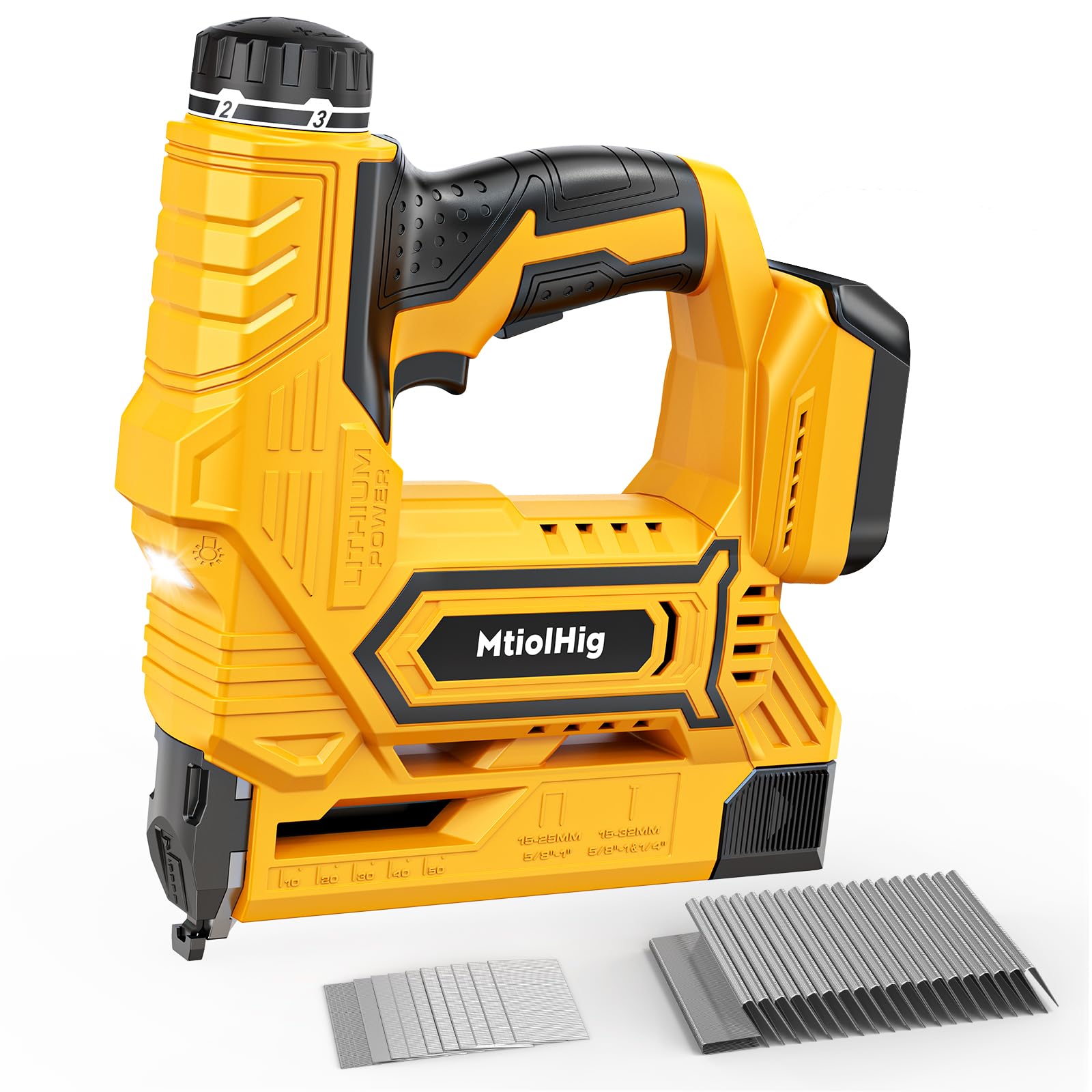 Photo 1 of Cordless Brad Nailer Compatible with Dewalt Battery, 5/8 to 1-1/4 Inch 18 Gauge 2-in-1 Nail Gun with 2000 Nails for Wood Carpentry, Tool Only, Brushless, 2 Mode, 5.9LBS