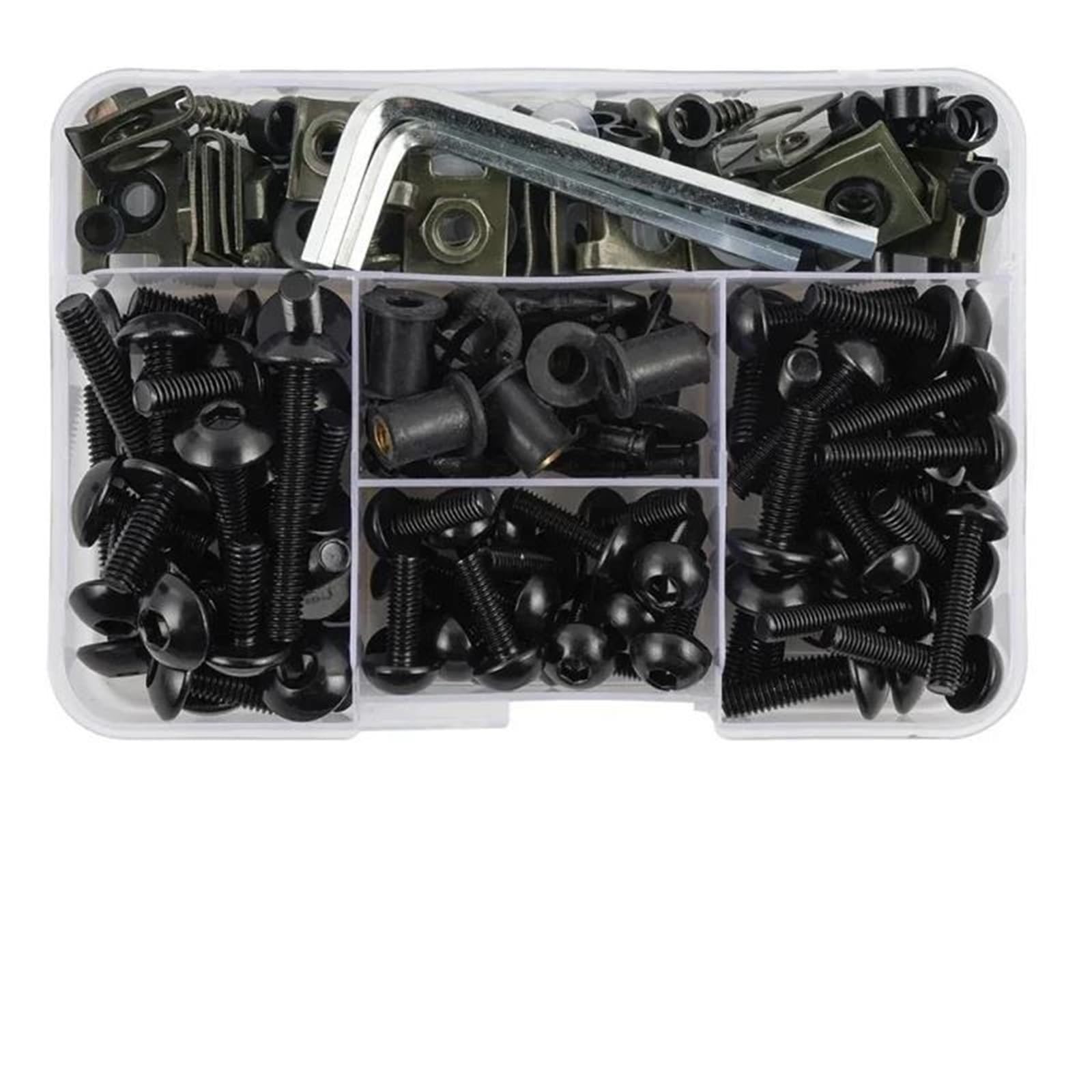 190PCS Motorcycle Windscreen Fairing Bolts Fastener Clip Screws Kit For Suzuki GSXR 600 750 1000 K1 K2 K3 K4 K5 CNC Alloy(Black)