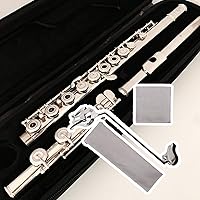 Vista 2 de Yibuy Saxofón Plata Marzo Lira Saxofón Soprano Clip Varilla recta longitud 8.268 in