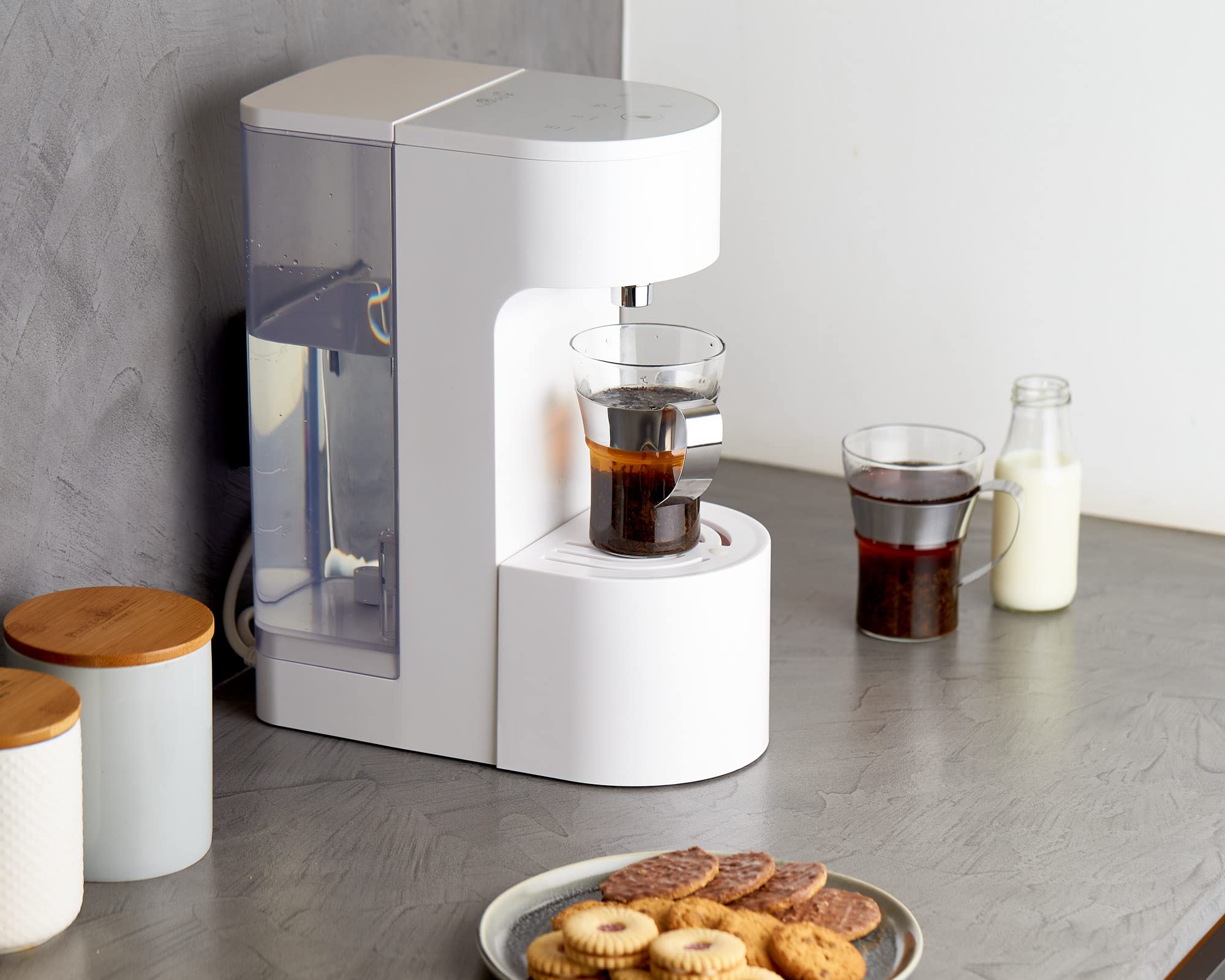 Yum Asia Oyu Dispenser digitale istantaneo di acqua calda con display touch LED "Hidden Under" bianco, capacità 4 litri, Ecoboil, tecnologia InstaHEAT, 220-240V, alimentazione EU