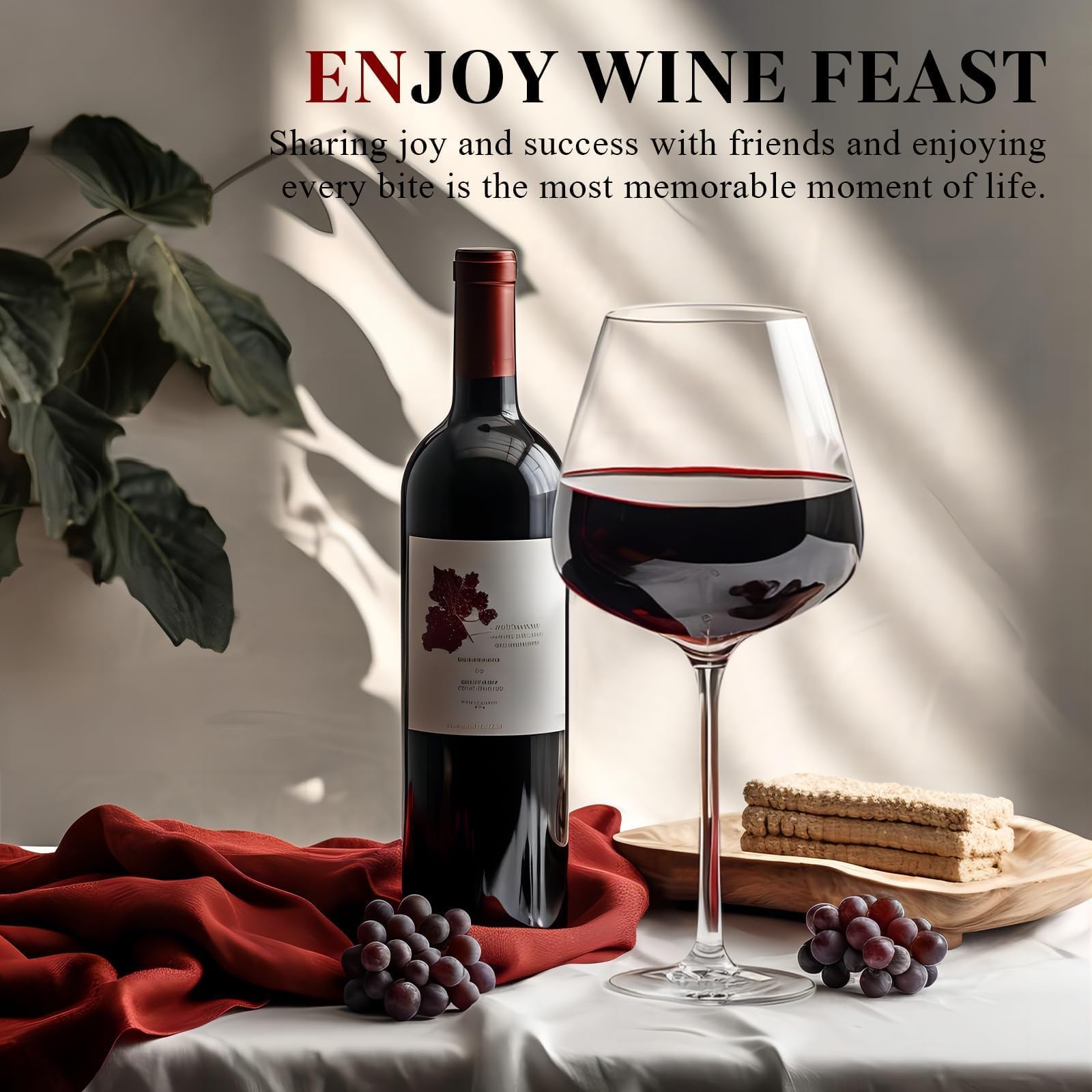 Juego de 4 copas de vino excelentes de 32 onzas y cuenco ancho de gran capacidad, copas de vino tinto transparentes y puro 100% cristal de seguridad, copas de vino blanco sopladas a mano