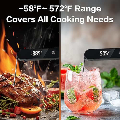 Miniatura 7 de Termómetro digital para carne, termómetro de lectura instantánea de 0.5 segundos para cocinar, termómetro profesional de alimentos para cocinar IP66