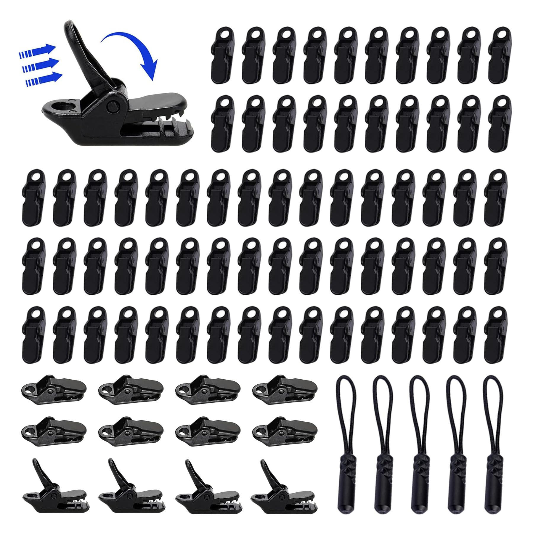 6pcs Ad Alta Resistenza Di Plastica Tenda Morsetto Clip Di