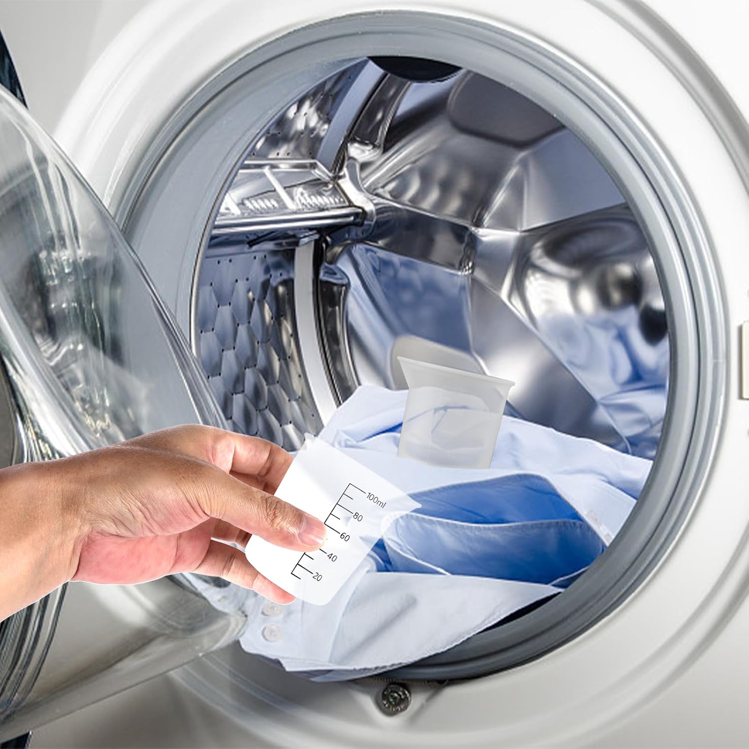 Tomtary 2Pcs Silicone Laundry Dosing Ball Laundry Liquid Dosing