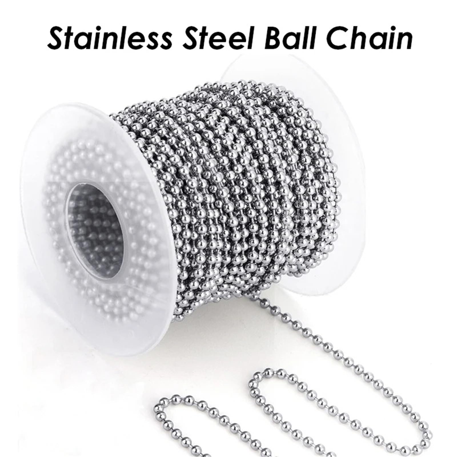 Łańcuszki kulkowe, Łańcuch kulkowy ze stali nierdzewnej 20 metrów 1,5 mm 2,4(Stainless Steel,2.4mm)