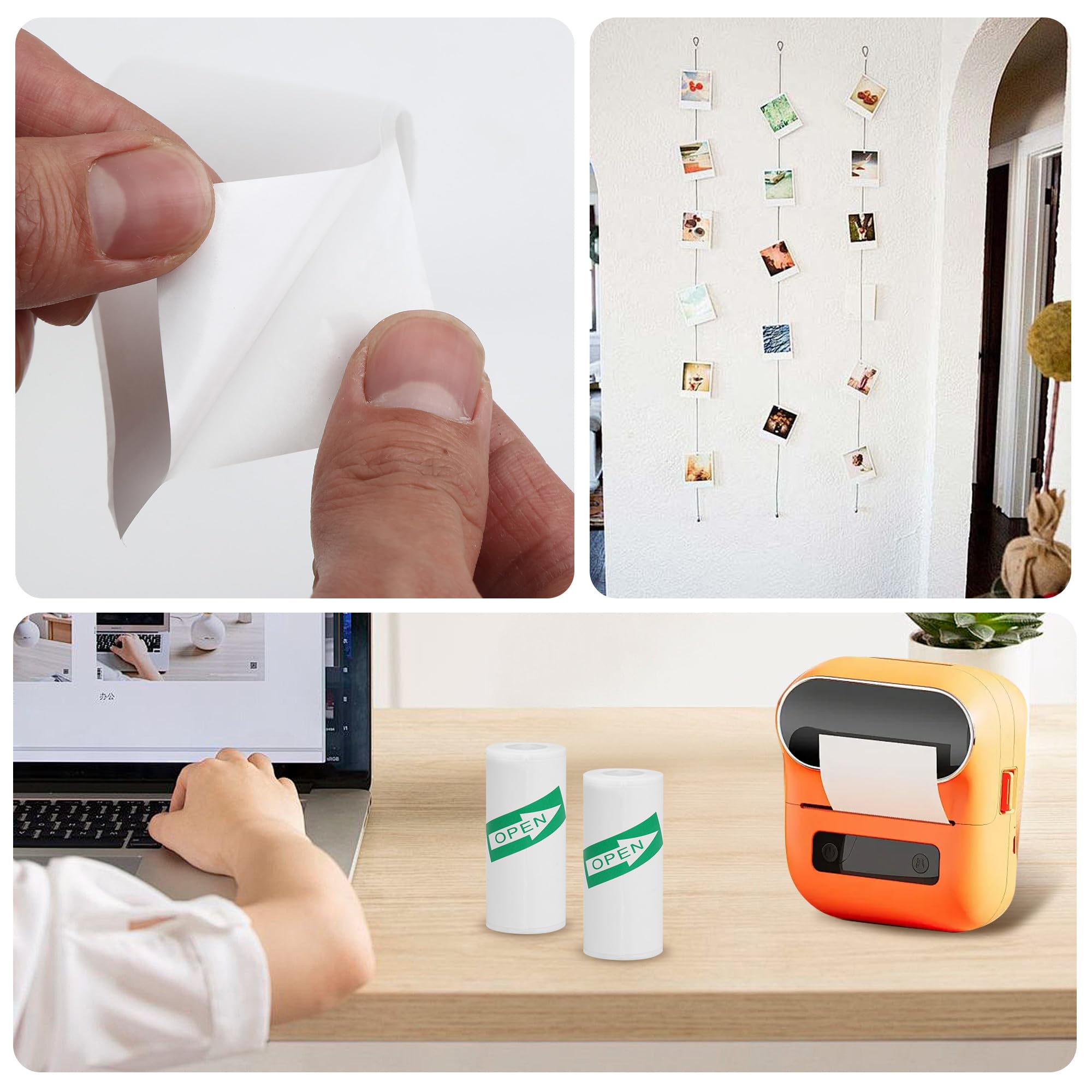 3 Rotoli Di Mini Carta Per Stampante, Carta Termica, Adesivi Stampabili Per Stampanti Termiche Tascabili - Foto 7