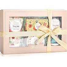 BODY &amp; EARTH # LOVE Hand Cream Gifts Set for Women,Hand Lotion Sets Gift Basket,Skin Care Set with Hand Cream Foot Cream,Soap,Scented Candle,Birthday Gifts for Women Graduation Gift for Girl