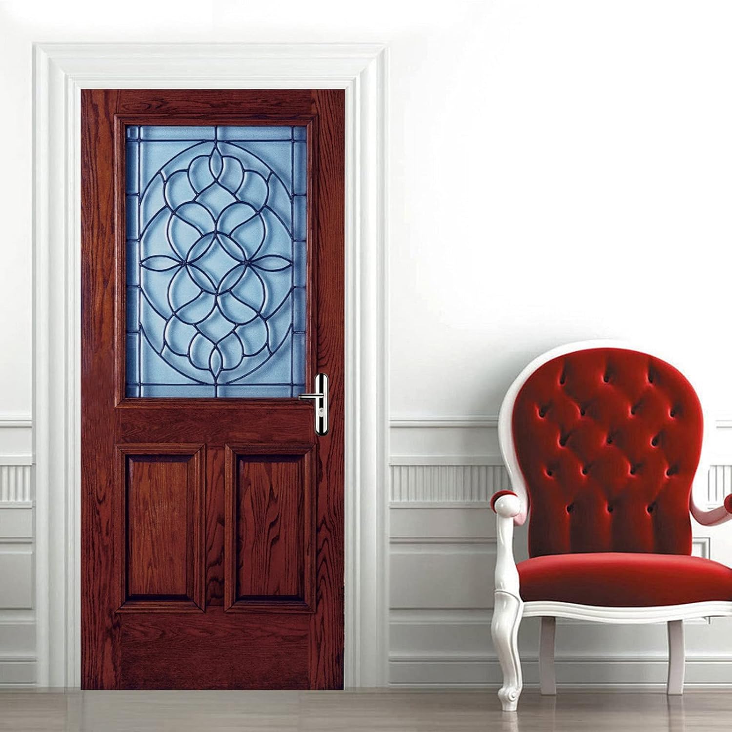 A.Monamour 3D Door Stickers for Interior Doors Old Wooden Door Vinyl Waterproof Self Adhesive Door Mural Decals for Bedroom Office Bathroom 85 x 215 cm
