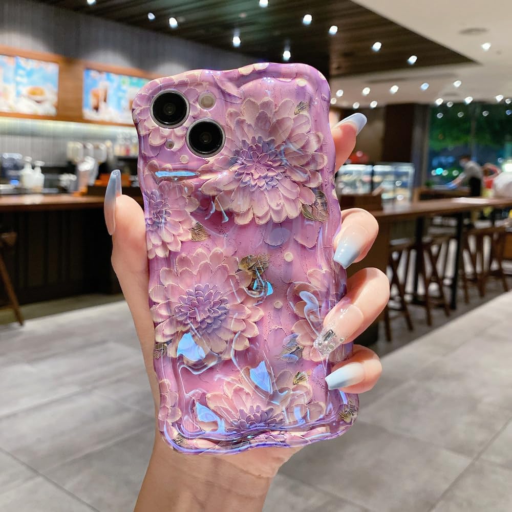 Coque Fleurs 3D iPhone 13 Pro étui silicone TPU transparent laser doux - 7