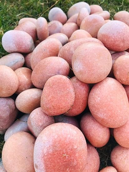 Balaji Export House Unpolished Pink Pebbles, Multi Purpose Pebbles Stone Forever for Outdoor Decoration & Home D?cor (1KG)