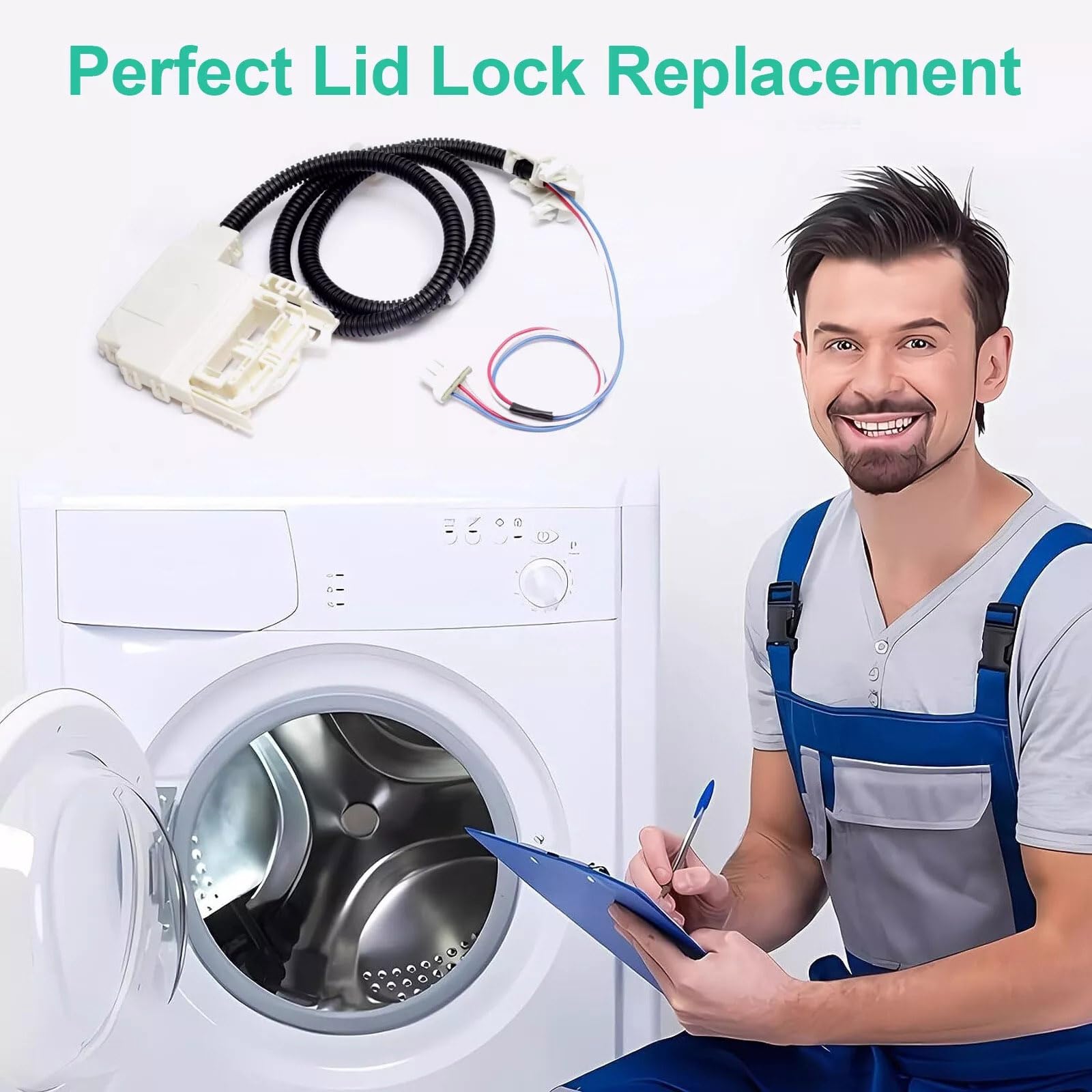 TECKEEN Washing Machine Washer Lid Lock Switch for GE Washer Washing Machine WH08X32657 WH08X31222 PS16619254