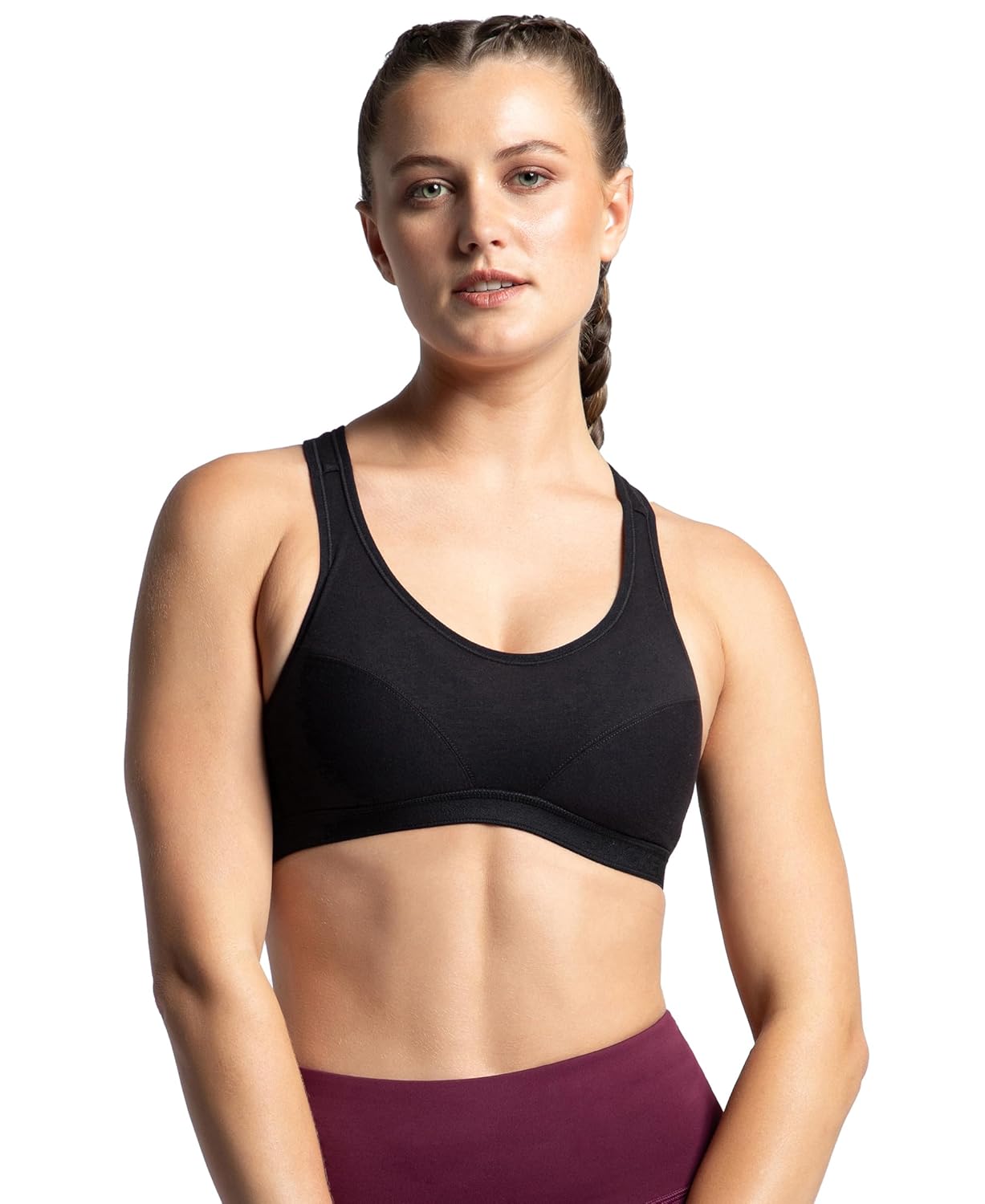 Jockey Women’s Super Combed Cotton Elastane 1378 Active Bra | Wirefree | padded | Full Coverage | Racer Back | fabric Jockey Women’s Super Combed Cotton Elastane 1378 Active Bra | Wirefree | padded | Full Coverage | Racer Back | fabric