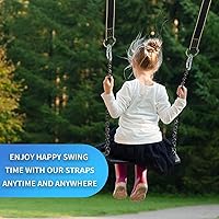 Vista 3 de Correas extralargas para columpio de árbol, kit de correas colgantes de árbol de 10 pies con capacidad para 1800 libras con protector de árbol