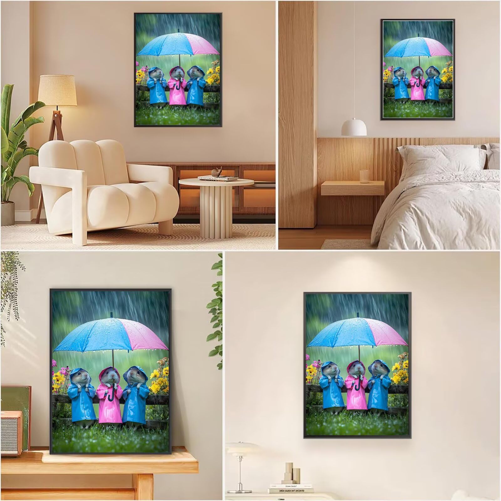 Diamond Painting Hamster, Tier Diamond Painting Erwachsene 5D Eckige Steine Full Drill Diamond-painting DIY Kreuzstich Bastelset Kreativ Set für Erwachsene, Home Wand Dekor Geschenke 80x120cm,Model676