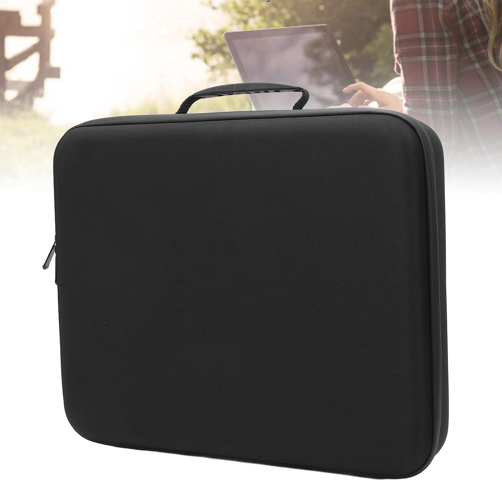 Eujgoov Mini Bolsa de Viaje, Transporte Satelital, Bolsa de Almacenamiento Protectora con Bandejas de Espuma para Platos y Accesorios, Transporte de Transportista Satelital