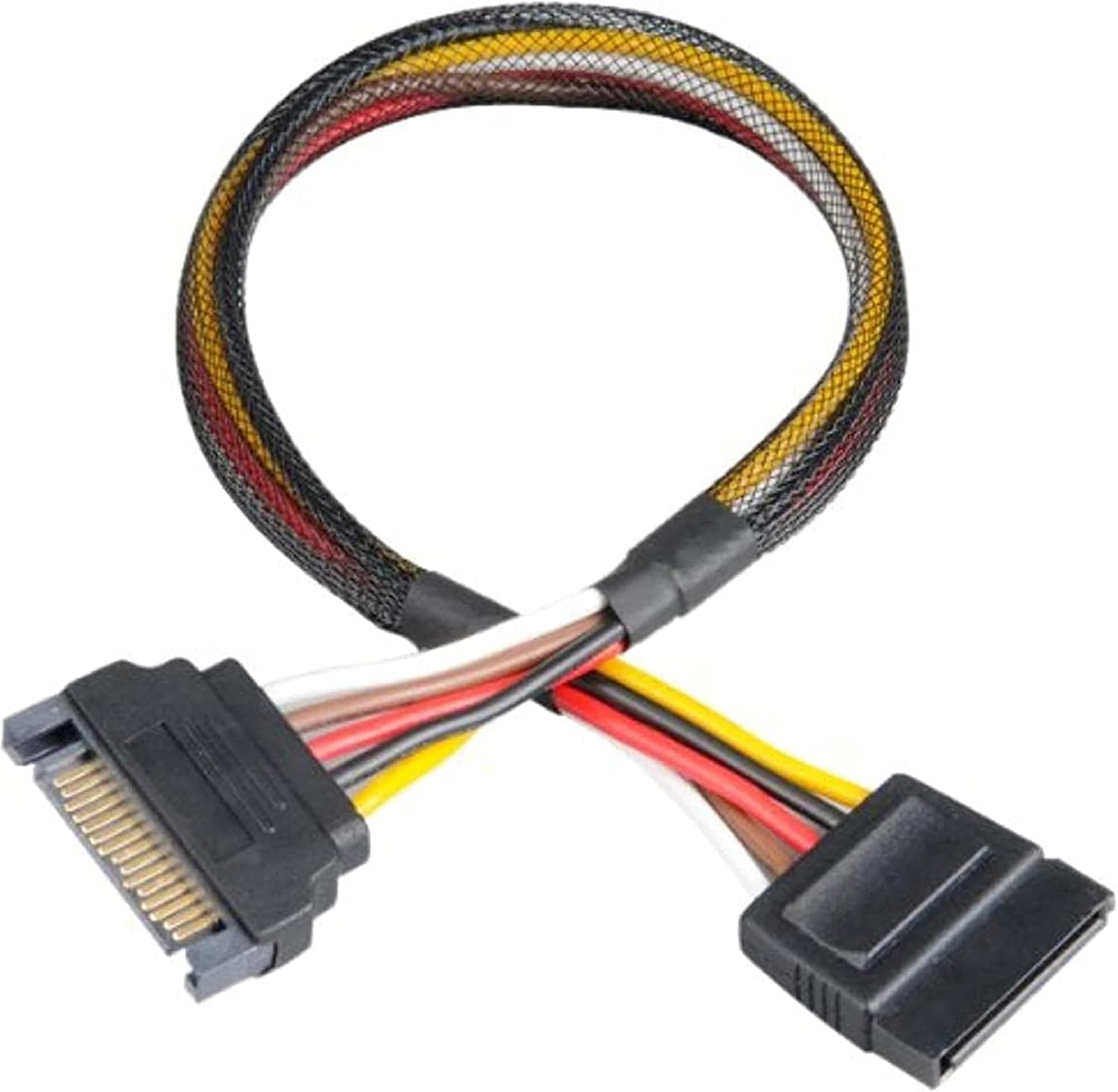 Akasa SATA Power Cable Extension 15pin SATA Male to Female Connector