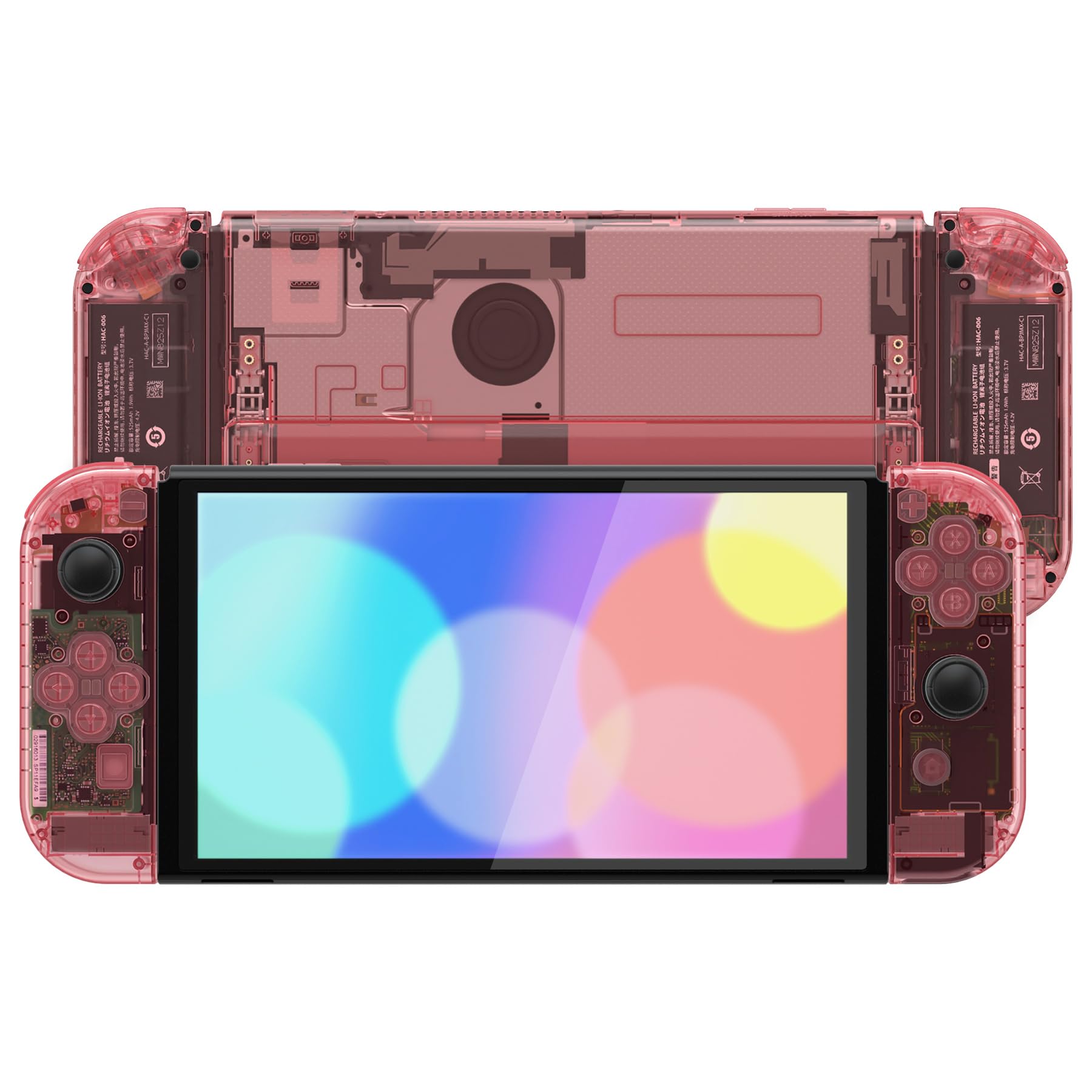 Nintendo Switch OLED Shell Buttons - Crystal Pink -7