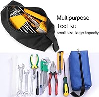 Vista 3 de 5 Pack Canvas Tool Pouch of Two Sizes, Tool Pouches with Zipper, Multipurpose Zipper Bags Tools is Suitable for Storing Scattered Tools, Cosmetics