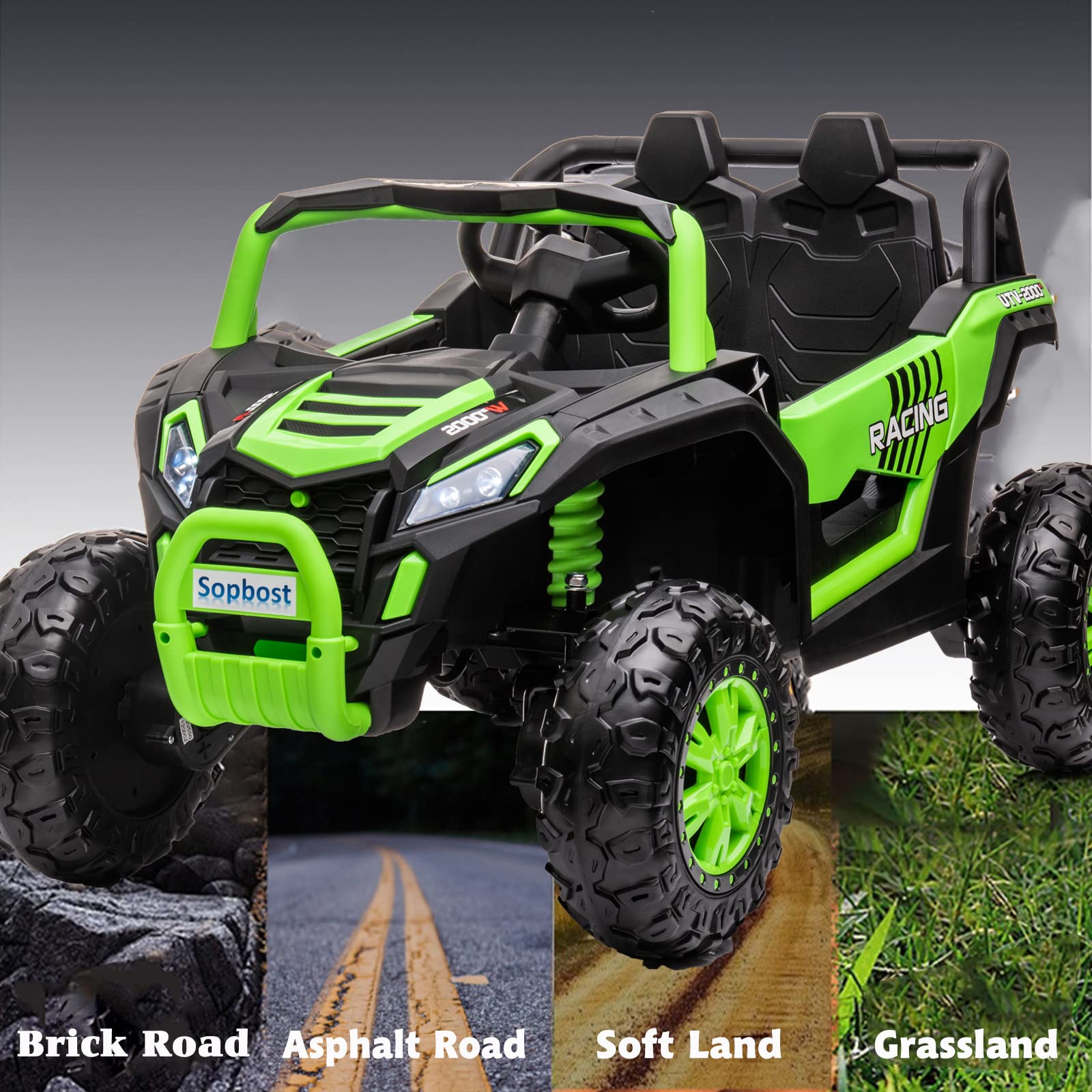 Buy sopbost 4x4 Ride On OffRoad Buggy UTV Ride On Car with Remote Control 12V 10AH Ride On