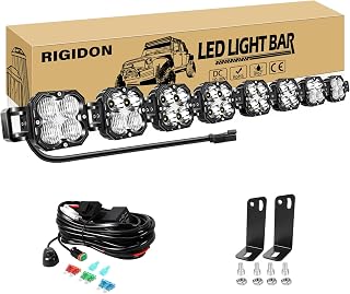 RIGIDON 52 Inch 240W 24000LM Curved Linkable LED Light Bar with DT Wire