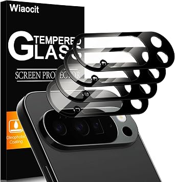 Wiaocit 4 Pack Tempered Glass Camera Lens Protector for Google Pixel 10 Pro, 9H Hardness, Anti-Scratch, Case Friendly