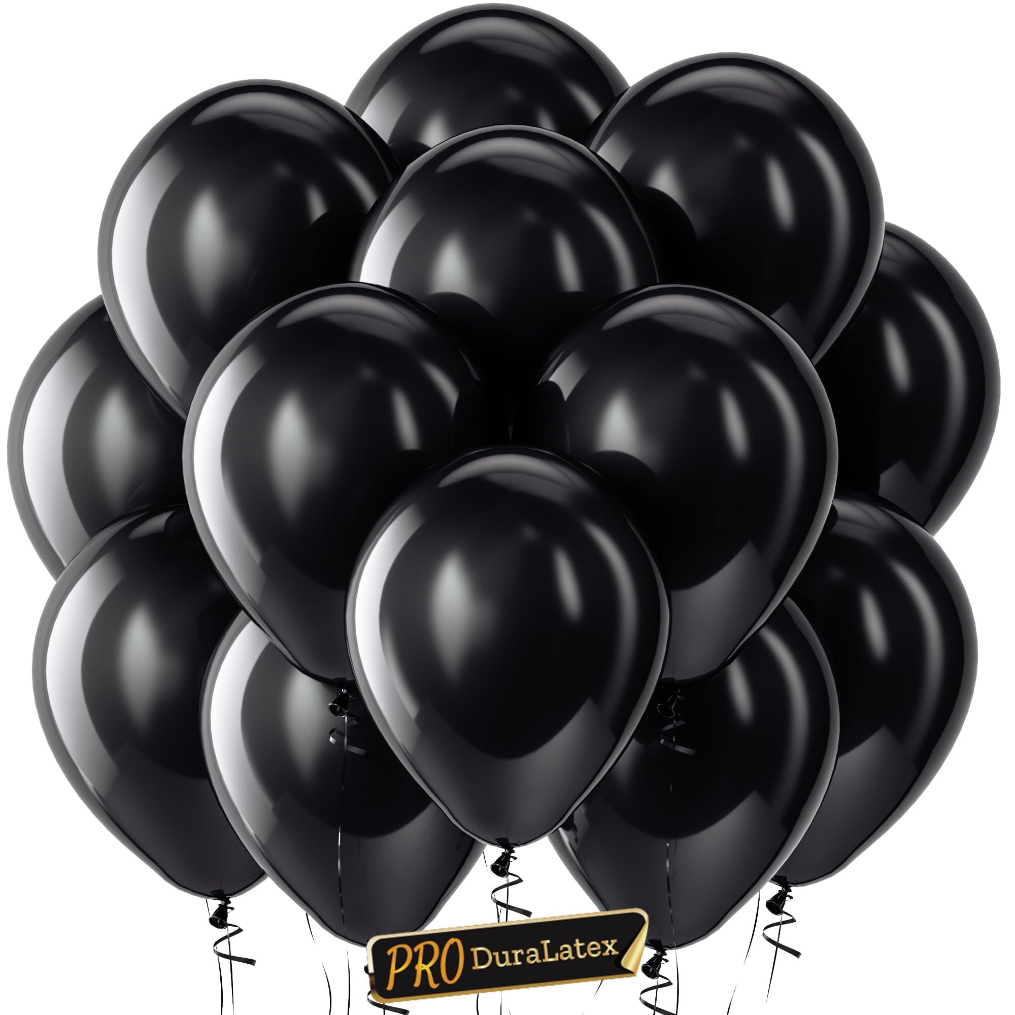 Bezente Pro Duralatex Black Balloons