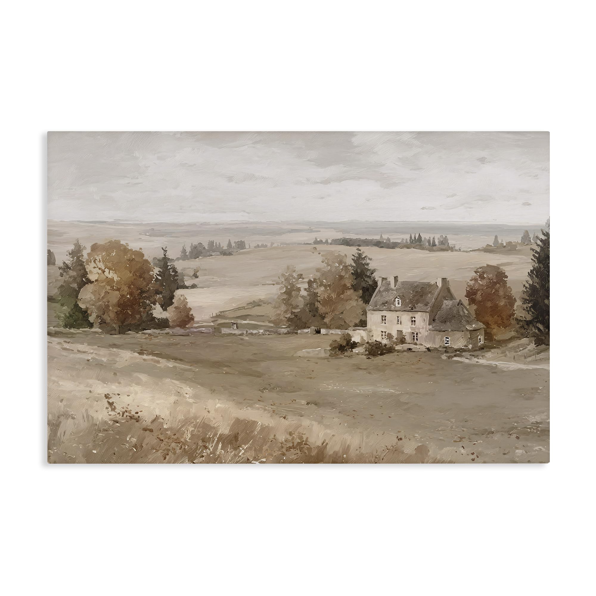Stupell Industries 'Quaint Cottage in Countryside', Canvas Art, 30 x 20 Inches, Easy to Hang and Sturdy, Made in USA, by Jacky Ngan
