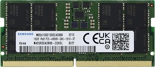 Memoria RAM para portátil de 16 GB (1 x 16 GB) DDR5 4800 MHz PC5-38400 SODIMM 1Rx8 CL40 1.1v M425R2GA3BB0-CQK