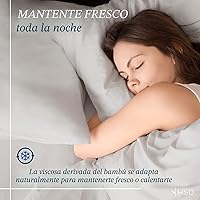 Vista 3 de Hotel Sheets Direct Juego de Sábanas de Cama de 4 Piezas, Tamaño Queen, 100% Viscosa Derivada de Bambú, Juego de Sábanas con 2 Fundas de Almohada