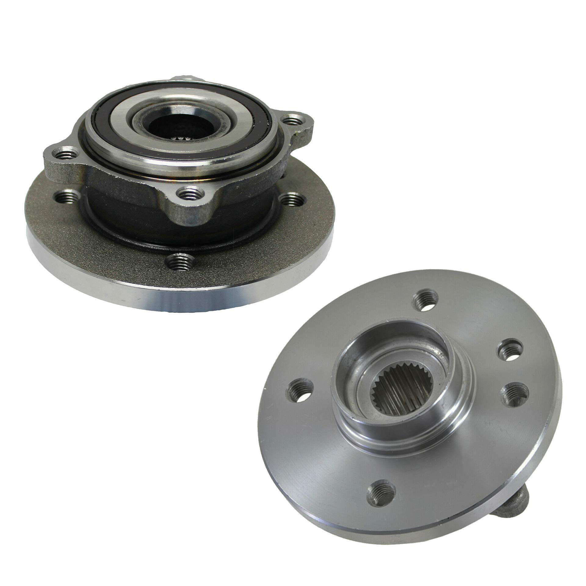 DETROIT AXLEBoth Front Wheel Hub and Bearings Assembly Replacement for 2002-2006 Mini Cooper 12MM Wheel Bolt Size 4 Bolt w/ABS - 2pc Set