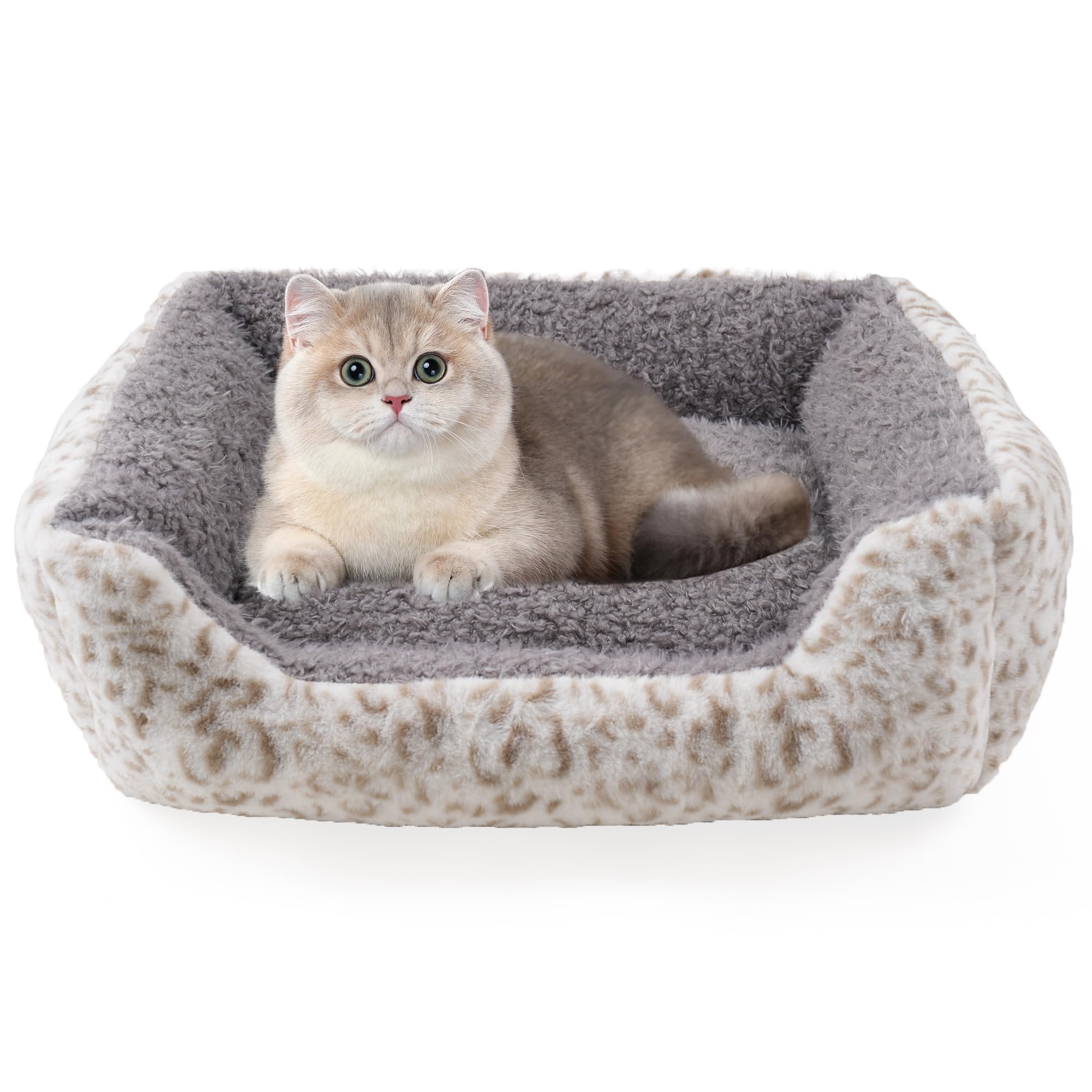 Lit douillet anti-anxiété Smouatou gris XS pour petit chien et chat
