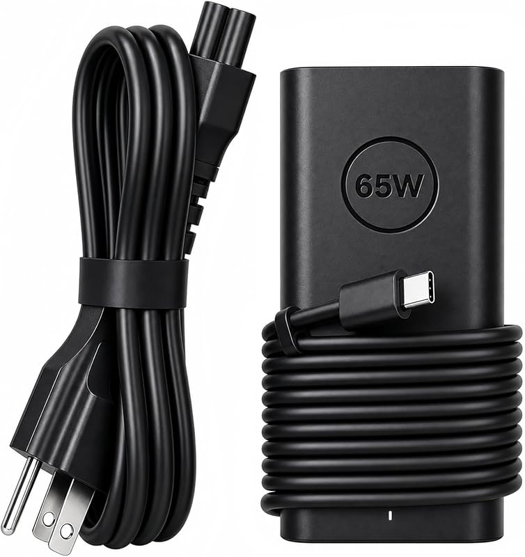 65W USB C Power Adapter Compatible with Dell Laptops | for Latitude 5420 5430 5440 5450 5520 5530 5540 5550 7420 7430 7440 7450 3550 3540 3450 3420 Chromebook 3100 XPS 9250 9350