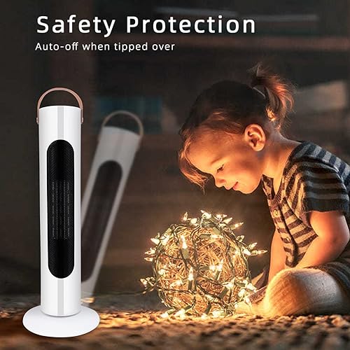 Miniatura 17 de Simple Deluxe Calentador de espacio portátil, calentador de manta para cama interior, calentamiento rápido de 3 segundos de 1200 W, calentador