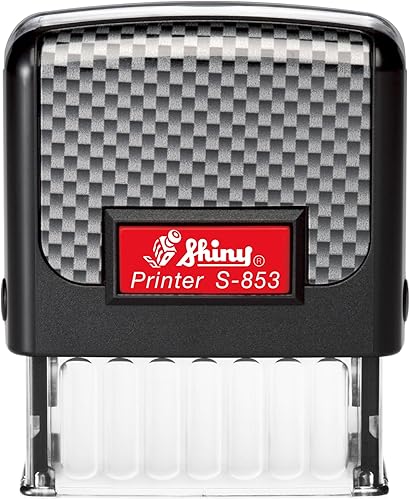 Miniatura 3 de Shiny S-853 - Sello de firma personalizado, tamaño mediano, elige entre 15 colores de tinta