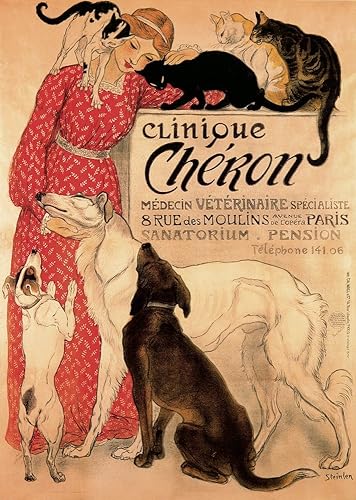 Posterazzi Clinique Cheron 1905 - Póster de Th_ophile Steinlen (24 x 36)