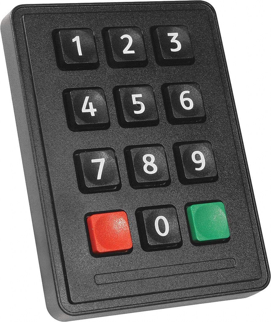 2-3/4" x 15/32" x 3-25/32" USB Illuminated Keypad Industrial Black Keypad; Keys: 12-720 BLK 12 KEY