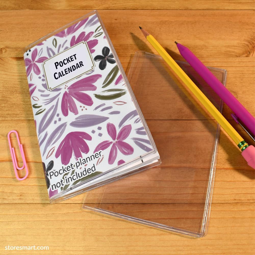StoreSMART - Clear Plastic Cover for a Pocket Planner - 10 Pack - RSP1855-10