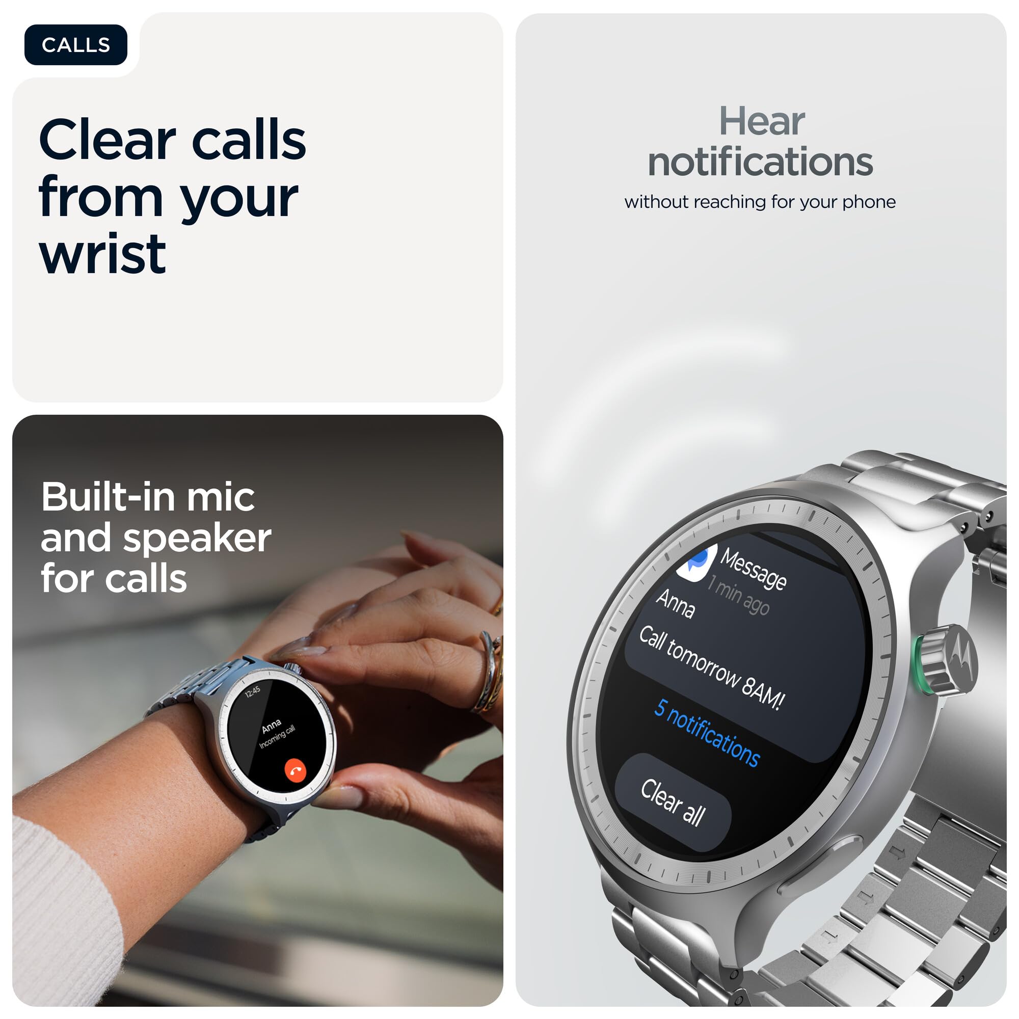 Moto Watch Premium Silver + Herbal Garden