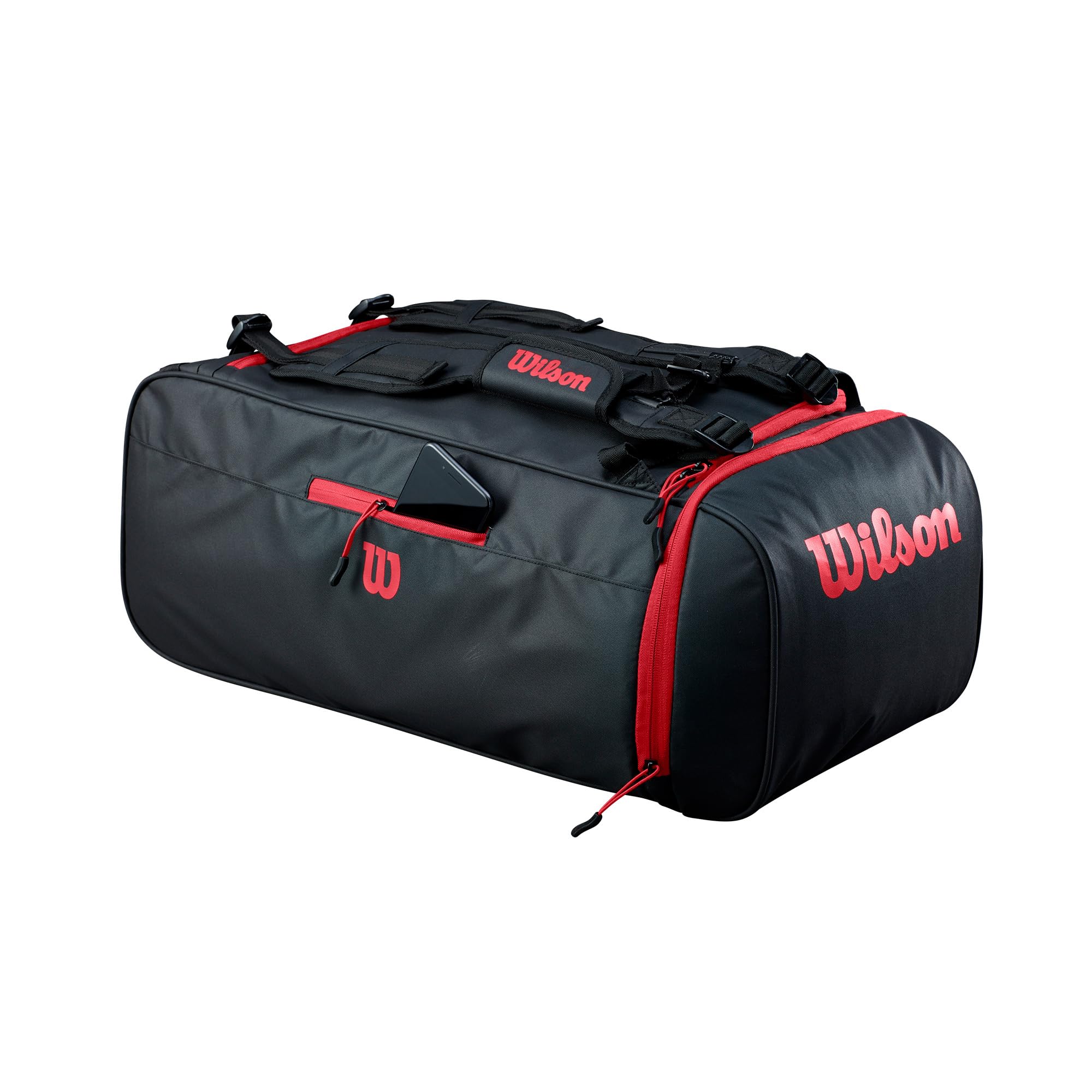 Wilson Borsone, Dotato di Tasca Thermo-Guard, Spallacci Regolabili e Ampio Spazio Per Il Carico, Resistente All'Acqua, Colore: Rosso