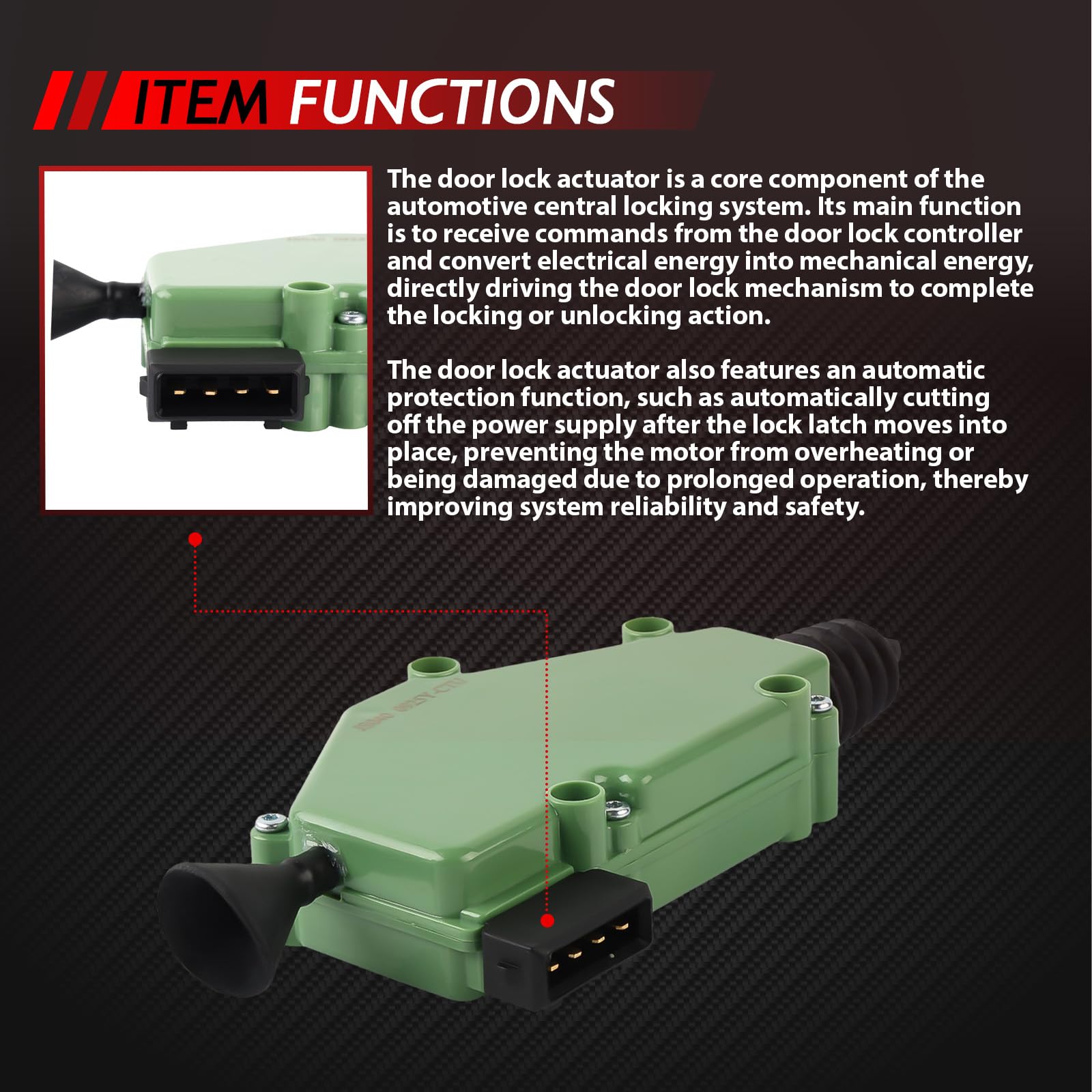 Actuador de cerradura de puerta de coche con cierre centralizado de repuesto para Transporter T4 1990-2003 T3 1979-1992 Número de pieza 7D0959781A 701959781 701959783A