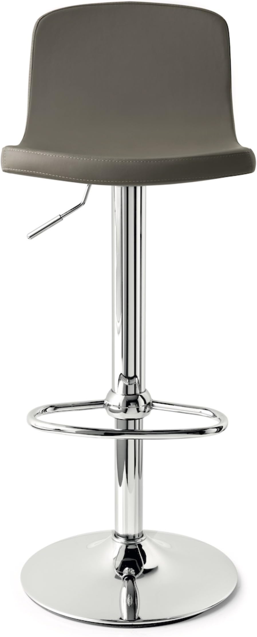 Joe Swivel Stool - Metal Stained Chromed Frame - Ekos Taupe Seat