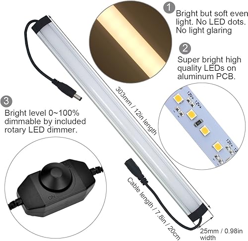 Miniatura 3 de Luces LED Litever bajo clóset, Plateado, LL-008-3W, 20.00watts, 120.00 volts
