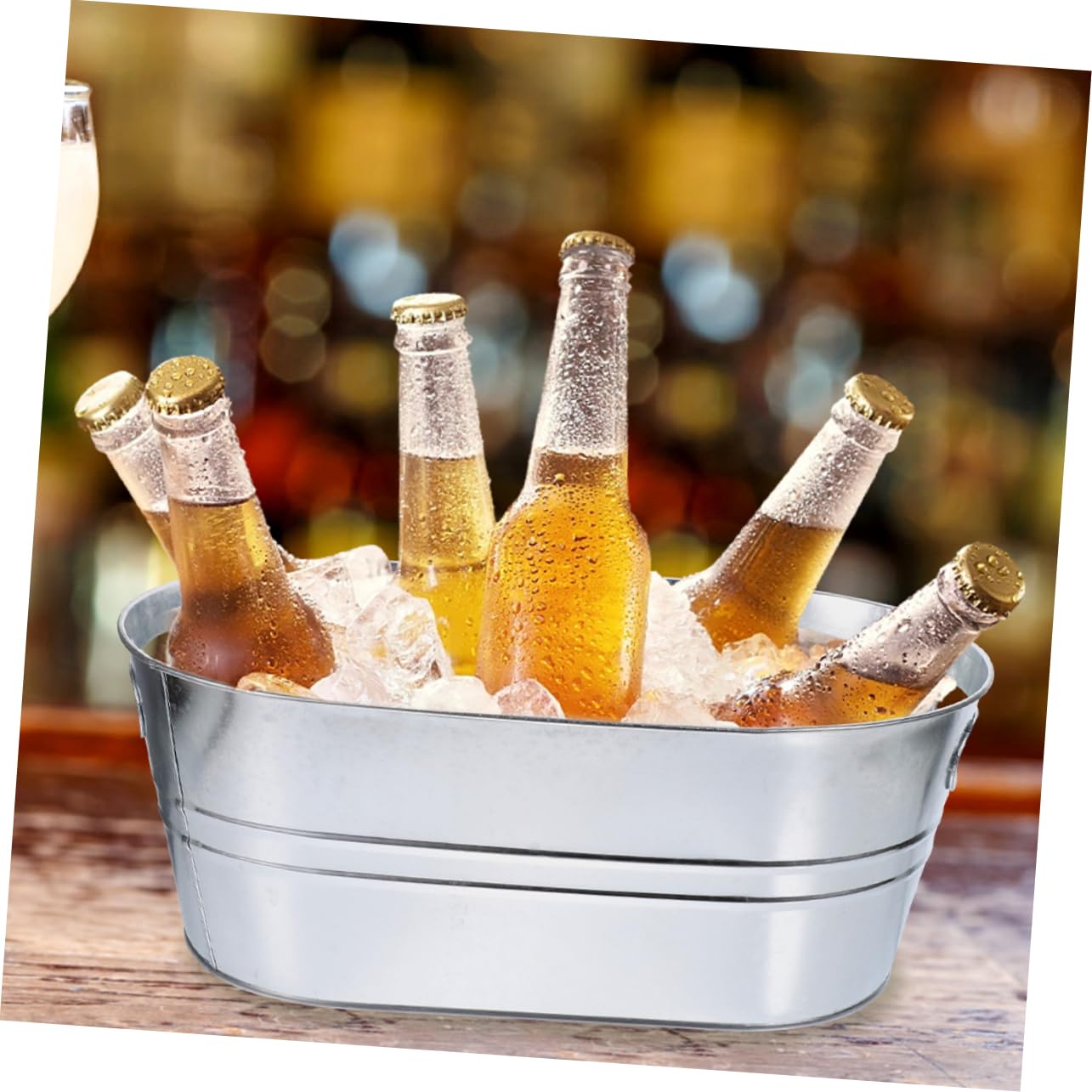 Yardwe 2piezas Cubos De Hielo De Acero Inoxidable Contenedores De Hielo para Fiestas Cubos De Metal para Ktv Casa y Uso Diario