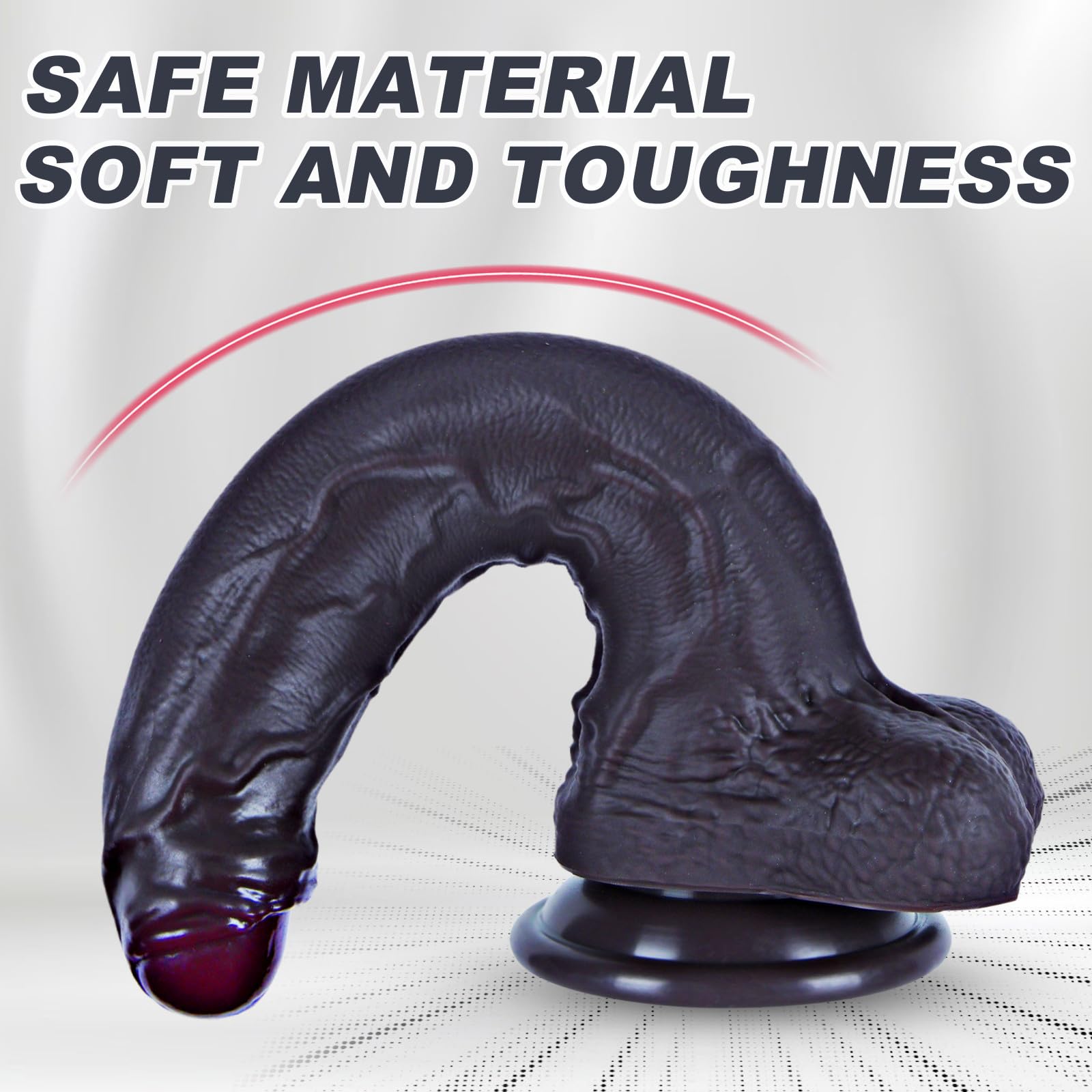 Dildo realistico da 28 cm con prepuzio, nero non circonciso, ventosa potente, silicone a doppia densità, stimola punto G e prostata, lunghezza XXL extra, unisex