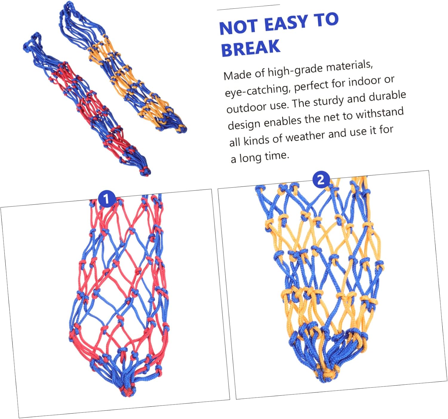 BESPORTBLE 2Pcs Basketball Football Volleyball Storage Bags Thickened Mesh Net Holders for School Sports Equipment and Training Institutions