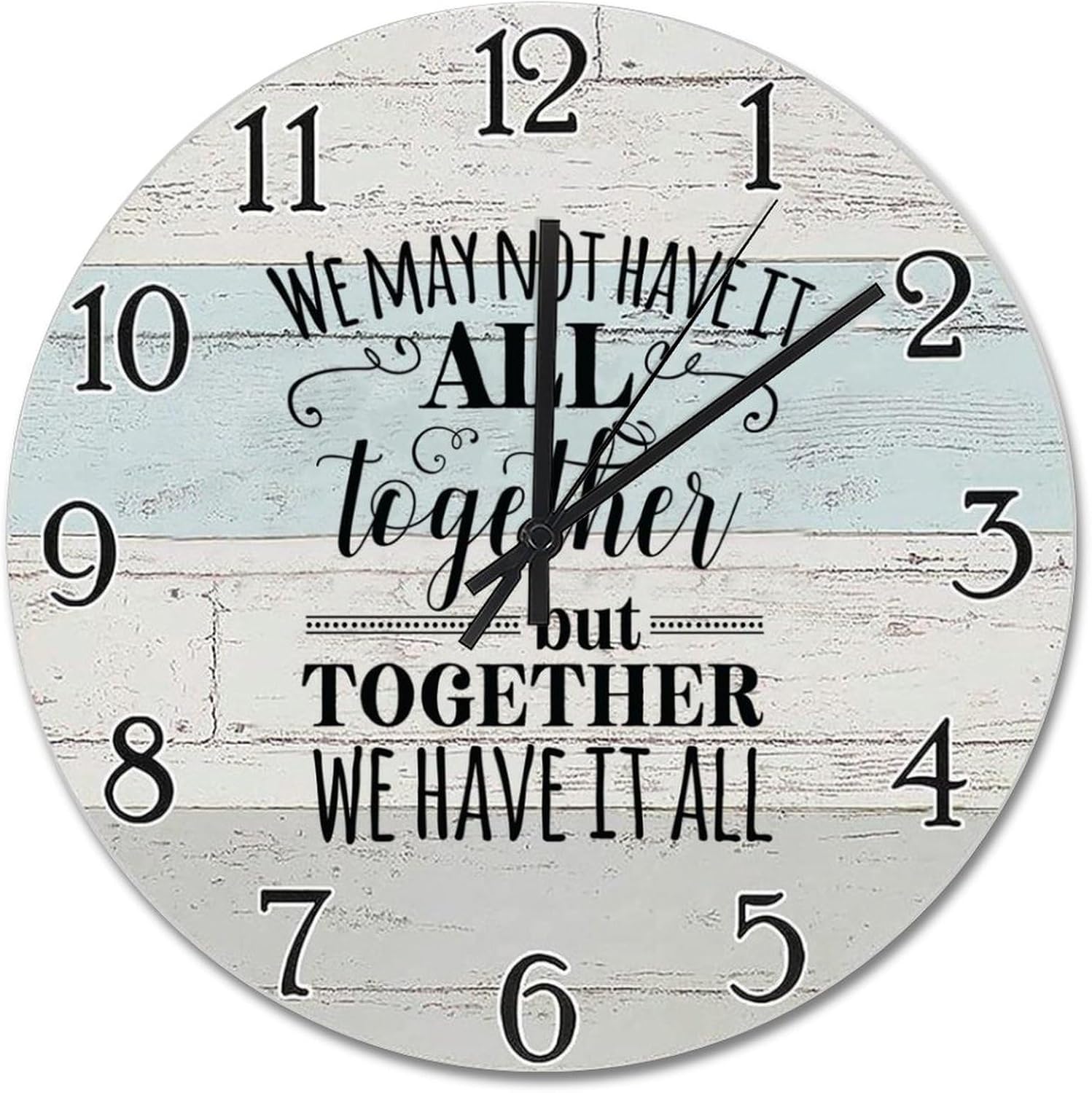 We May Not Wall Clock Jesus Quote 15 Inch Wall Clocks Battery Operated Quiet Non-Ticking Farmhouse Christian Quote Art Modern Wall Decor for Bedroom Living Room Kitchen School Office