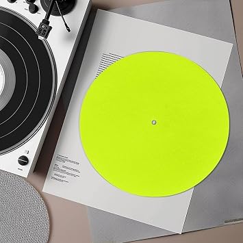 Doojoayie Limer ecord Player Mat 12 Inch Slipmat for Phonograph LP Vinyl r Anti Slip Anti Static Turntable Mat Felt Turntable Accessories