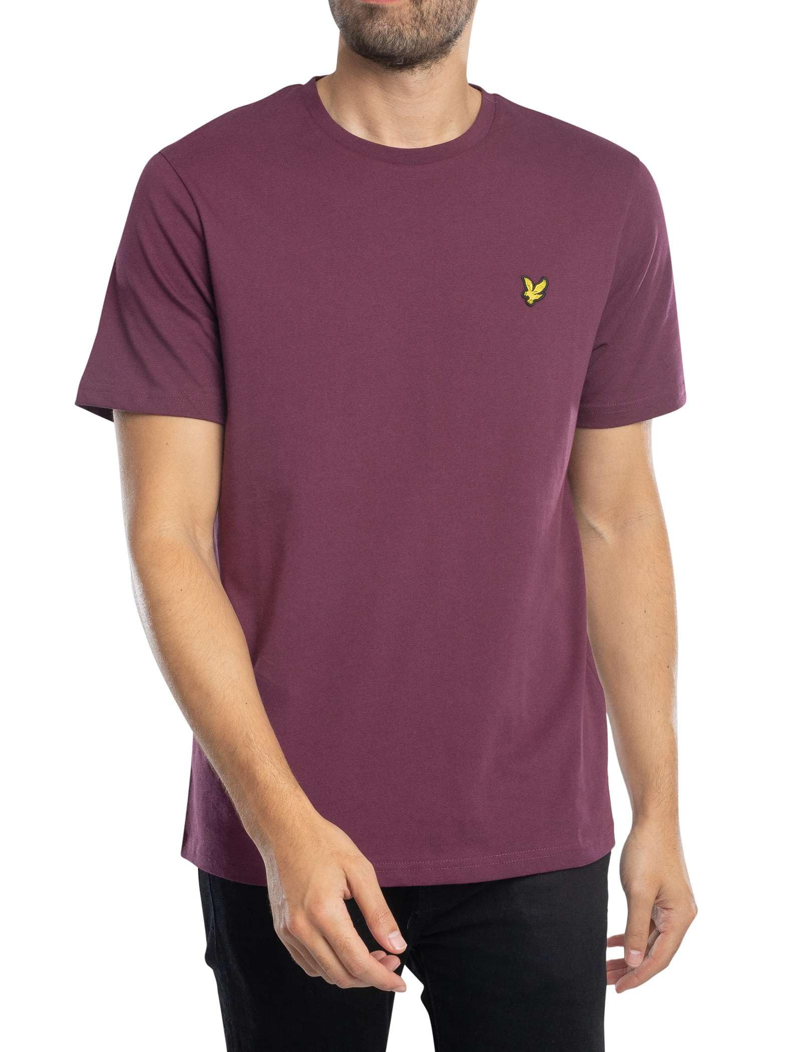 Lyle & Scott Men's Claret Plain T-Shirt, Weavers Xl